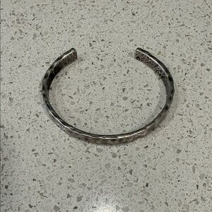 Silver Hammered Cuff Bracelet